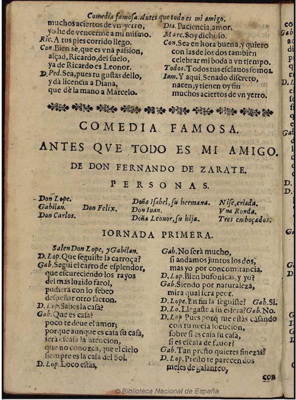 Antes que todo es mi amigo [1665] | Biblioteca Virtual Miguel de Cervantes