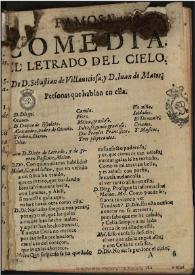 El letrado del cielo | Biblioteca Virtual Miguel de Cervantes