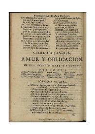Amor y obligación / Agustín Moreto ; edición crítica de Carmen Pinillos | Biblioteca Virtual Miguel de Cervantes