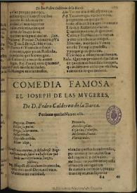 El Ioseph de las mugeres / de D. Pedro Calderon de la Barca | Biblioteca Virtual Miguel de Cervantes