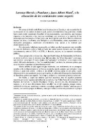 Lorenzo Hervás y Panduro y Juan Albert Martí, o la educación de los sordomudos como negocio / Antonio Gascón Ricao | Biblioteca Virtual Miguel de Cervantes
