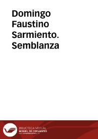 Portada:Domingo Faustino Sarmiento. Semblanza / Virginia Gil Amate