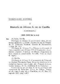 Portada:Itinerario de Alfonso X, rey de Castilla. [1265-1267] [8]