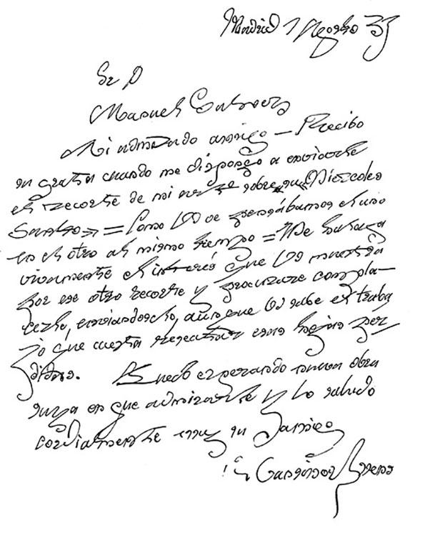 Cansinos Assens, Rafael. 1 de agosto de 1933 | Biblioteca Virtual Miguel de Cervantes