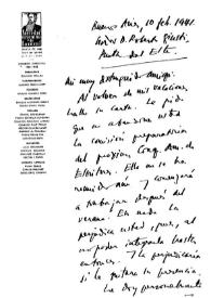 Mallea, Eduardo. 10 de febrero de 1941 | Biblioteca Virtual Miguel de Cervantes