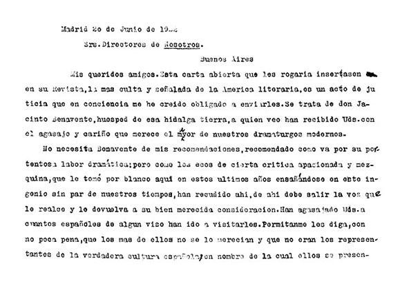 Cejador, Julio, 20 de junio de 1922 | Biblioteca Virtual Miguel de Cervantes