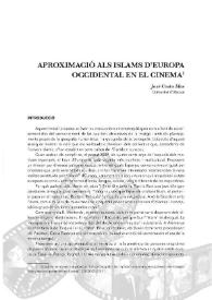 Portada:Aproximació als islams d’Europa occidental en el cinema / José Costa Mas