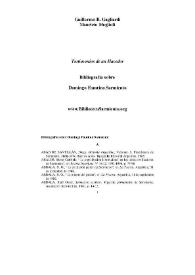 Portada:Testimonios de un Hacedor. Bibliografía sobre Domingo Faustino Sarmiento / Guillermo R. Gagliardi, Mauricio Meglioli