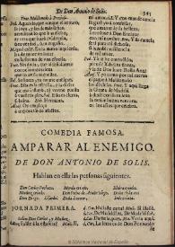 Amparar al enemigo [1765] / de don Antonio de Solis | Biblioteca Virtual Miguel de Cervantes