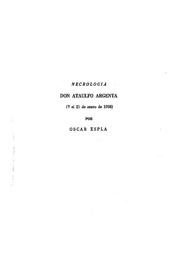 Necrología : Don Ataúlfo Argenta / por Óscar Esplá | Biblioteca Virtual Miguel de Cervantes