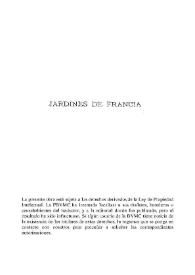 Portada:Jardines de Francia / Enrique González Martínez [recopilador y traductor]