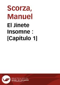 Portada:El Jinete Insomne : [Capítulo 1] / Manuel Scorza; ed. lit. de Dunia Gras Miravet