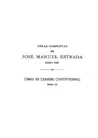 Portada:Obras completas de José Manuel Estrada. Tomo VIII