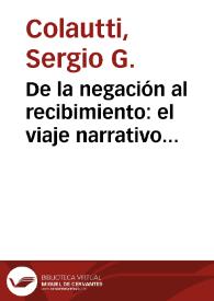 Portada:De la negación al recibimiento: el viaje narrativo de Daniel Moyano / Sergio G. Colautti