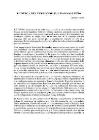 En busca del verbo por el Chaco salteño / Antonio Tovar