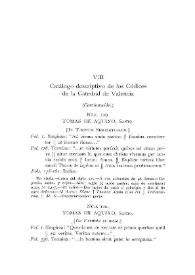 Portada:Catálogo descriptivo de los Códices de la Catedral de Valencia (II) / Elías Olmos Canalda