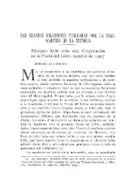 Portada:Las grandes colecciones publicadas por la Real Academia de la Historia : Discurso leído ante esta Corporación en la Fiesta del Libro español de 1927 / El Conde de Cedillo