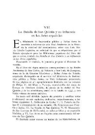 La Batalla de San Quintín y su influencia en las Artes Españolas / Elías Tormo | Biblioteca Virtual Miguel de Cervantes