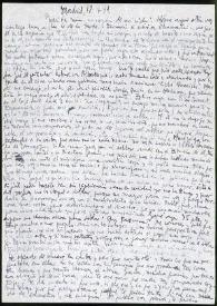 Portada:Carta de Francisco Rabal a Asunción Balaguer. Madrid, 18 de noviembre de 1949