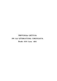 Portada:Historia crítica de la Literatura uruguaya. El Romanticismo. Tomo 2