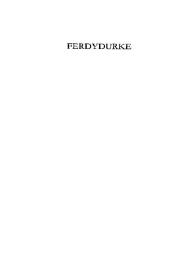 Portada:Ferdydurke [Fragmento] / Witold Gombrowicz; traducción de Virgilio Piñera