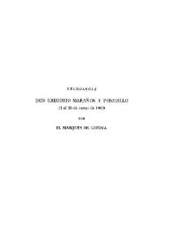 Necrología : Don Gregorio Marañón y Posadillo / por el Marqués de Lozoya | Biblioteca Virtual Miguel de Cervantes