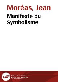 Portada:Manifeste du Symbolisme / Jean Moréas