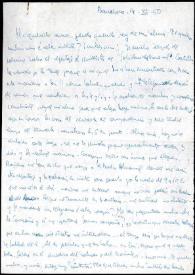 Portada:Carta de Asunción Balaguer a Francisco Rabal. Barcelona, 14 de noviembre de 1950
