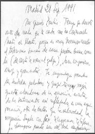 Portada:Carta de Francisco Rabal a Emilio Gutiérrez Caba. Madrid, 21 de septiembre de 1991
