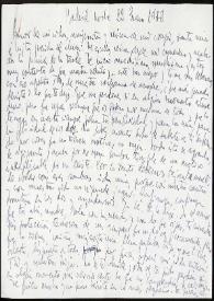 Portada:Carta de Francisco Rabal a Asunción Balaguer. Madrid, 23 de enero de 1952
