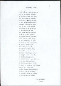 Portada:Copla de Francisco Rabal dedicada a Carmen Maura. Sanlúcar de Barrameda, 2 de marzo de 1995