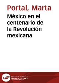 Portada:México en el centenario de la Revolución mexicana