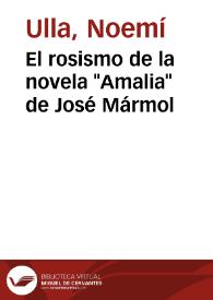 Portada:El rosismo de la novela \"Amalia\" de José Mármol
