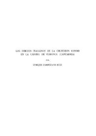 Los dibujos italianos de la Colección Cossío en la casona de Tudanca (Cantabria) / por Enrique Campuzano Ruiz | Biblioteca Virtual Miguel de Cervantes