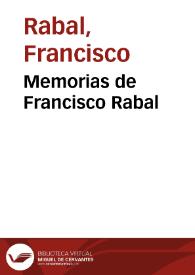 Memorias de Francisco Rabal | Biblioteca Virtual Miguel de Cervantes
