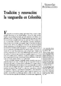 Portada:Tradición y renovación: la vanguardia en Colombia / María M. Caballero Wangüemert