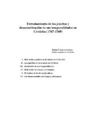 Portada:Extrañamiento de los jesuitas y desamortización de sus temporalidades en Córdoba (1767-1769) / Rafael Vázquez Lesmes