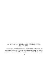 "El vuelo del tigre", una novela fuera del "boom" / Carlos Hugo Mamonde | Biblioteca Virtual Miguel de Cervantes