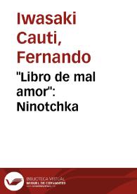 Portada:\"Libro de mal amor\": Ninotchka