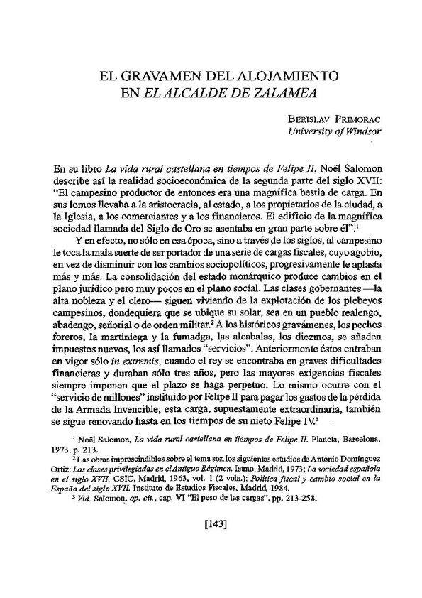 El gravamen del alojamiento en "El alcalde de Zalamea" | Biblioteca Virtual Miguel de Cervantes