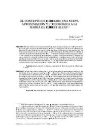 Portada:El concepto de Derecho: una nueva aproximación metodológica a la teoría de Robert Alexy / Paula Gaido
