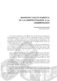 Portada:Mahamat-Saleh Haroun : de la confrontación a la competición / Fernando González García
