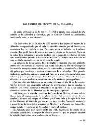 Los límites del recinto de la Alhambra / Comisión Central de Monumentos | Biblioteca Virtual Miguel de Cervantes