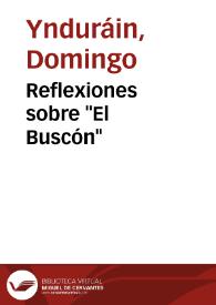 Portada:Reflexiones sobre \"El Buscón\"