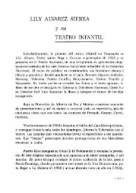 Lily Álvarez Sierra y su teatro infantil | Biblioteca Virtual Miguel de Cervantes