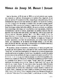 Portada:Notas de Josep M. Benet i Jornet
