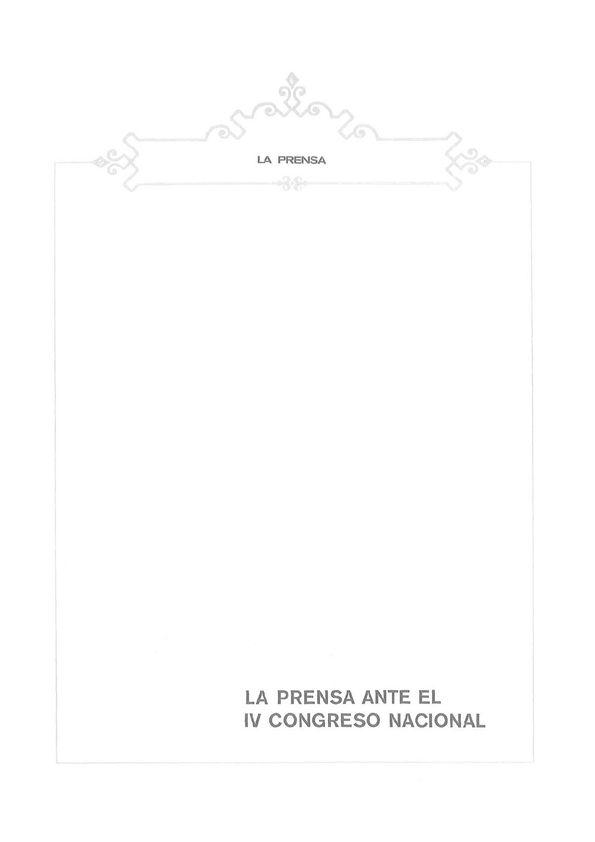 La prensa ante el IV Congreso Nacional | Biblioteca Virtual Miguel de Cervantes