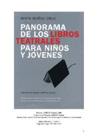 Panorama de los libros teatrales para niños y jóvenes | Biblioteca Virtual Miguel de Cervantes