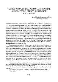 Portada:Teoría y praxis del personaje teatral áureo: Pedro Crespo, Peribáñez y Rosaura