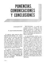 Portada:Ponencias, comunicaciones y conclusiones. Ponencia de Ángel Fernández Montesinos